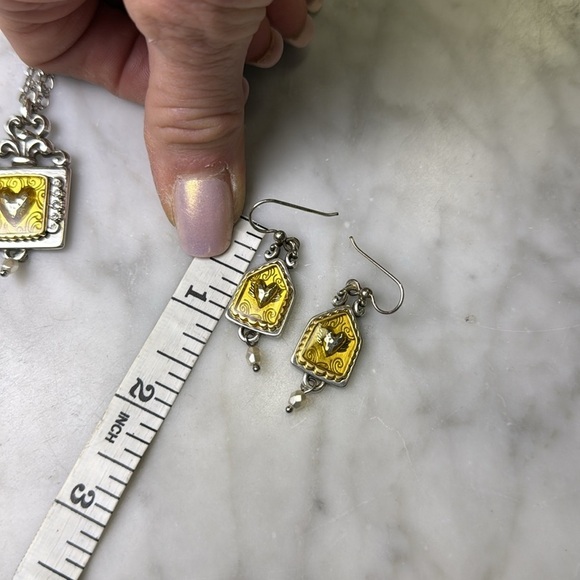 Brighton Heart Charm on Silver Necklace and Matching earrings - Picture 7 of 7